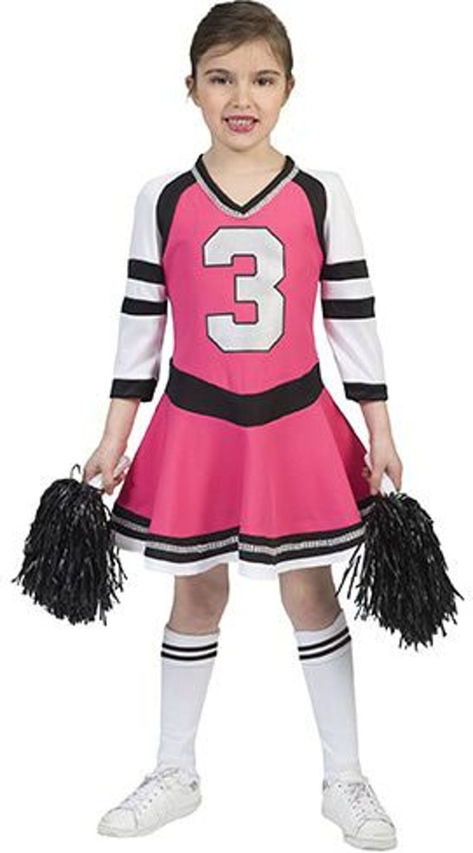 Cheerleader Kostuum | Blije Becky Cheerleader | Meisje | Maat 152 | Carnaval kostuum | Verkleedkleding